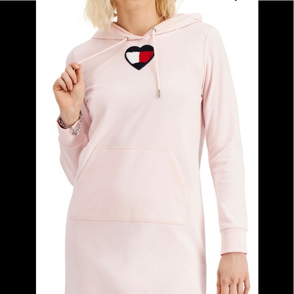 ❤️Tommy Hilfiger NWT Heart Hoodie Dress S - Picture 4 of 13